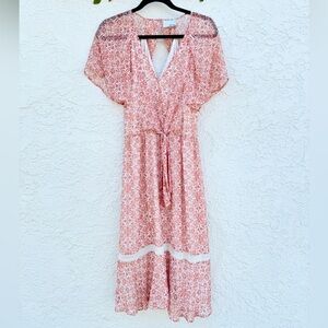 Greylin floral patterned vintage style dress with tie